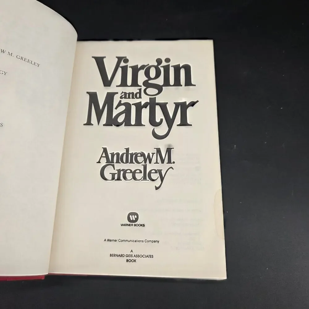 Virgin and Martyr Andrew M. Greeley 1st Printing 1985 Novel Religious Fiction